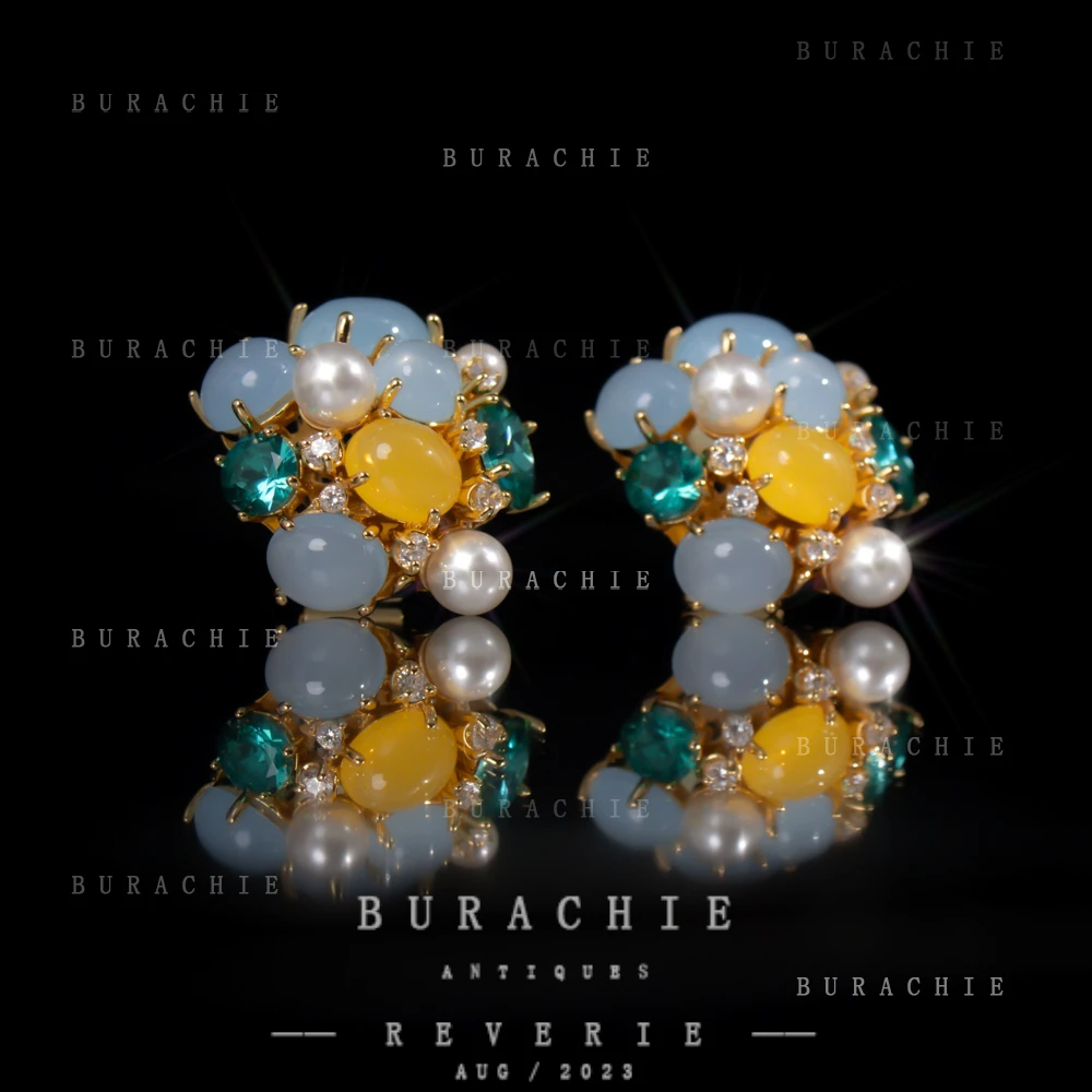 铜合金仿水晶耳饰 【8029】周年珍藏英｜经典原标克拉款CrownFrett