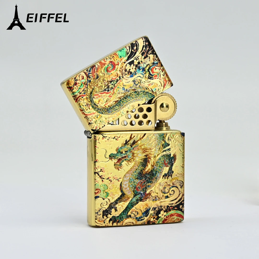 【老张专属】埃菲尔EIFFELE11煤油打火机男士复古E11青龙题材创意