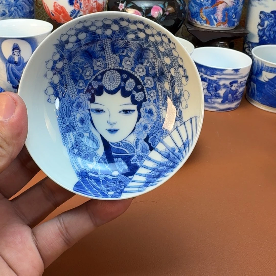 暖***茶陶杯子景德镇全手工手绘陶瓷