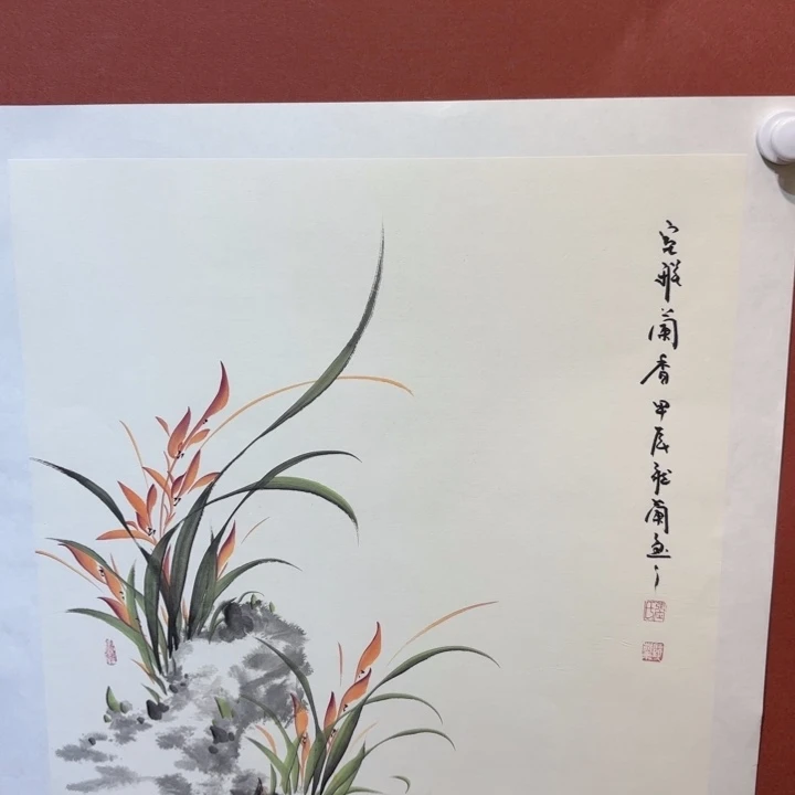 国画听兰老师花鸟