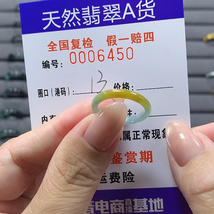 未镶嵌戒圈翡翠6450