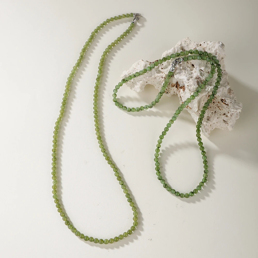 5mm和田玉女款国风妈妈链小米珠脖颈链 多样性发一件