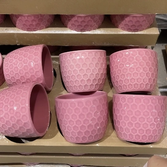 多肉绿植陶瓷花盆9.9包邮，有孔