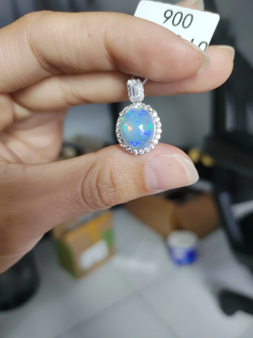 ［如一珠宝］欧泊吊坠