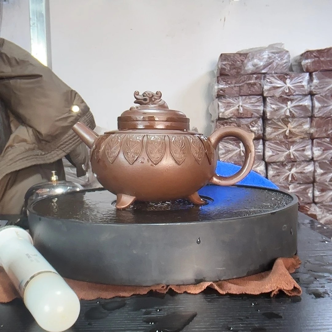 紫砂茶杯原矿紫砂泥 老紫泥520cc