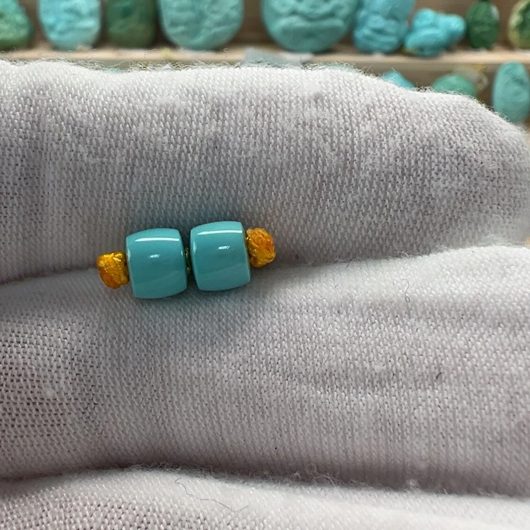 未镶嵌绿松石直切珠5.5x4.5mm