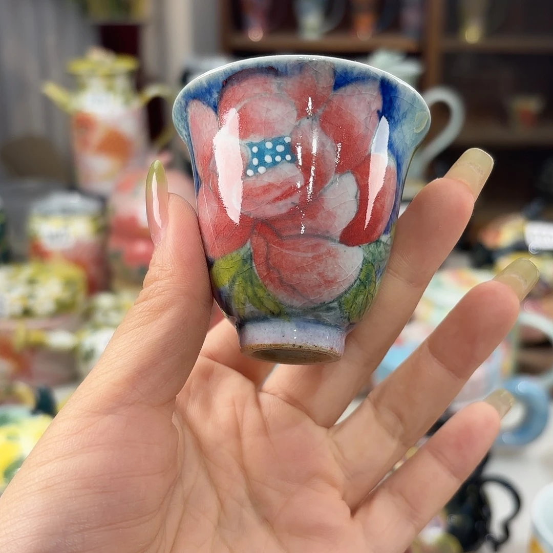 景德镇手绘高温釉下彩陶瓷茶具