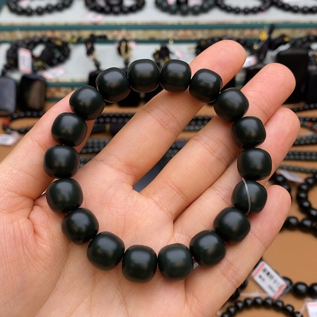 手链未镶嵌和田玉（青玉）卐