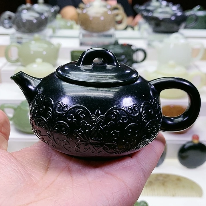 未镶嵌和田玉挂件茶壶180ml
