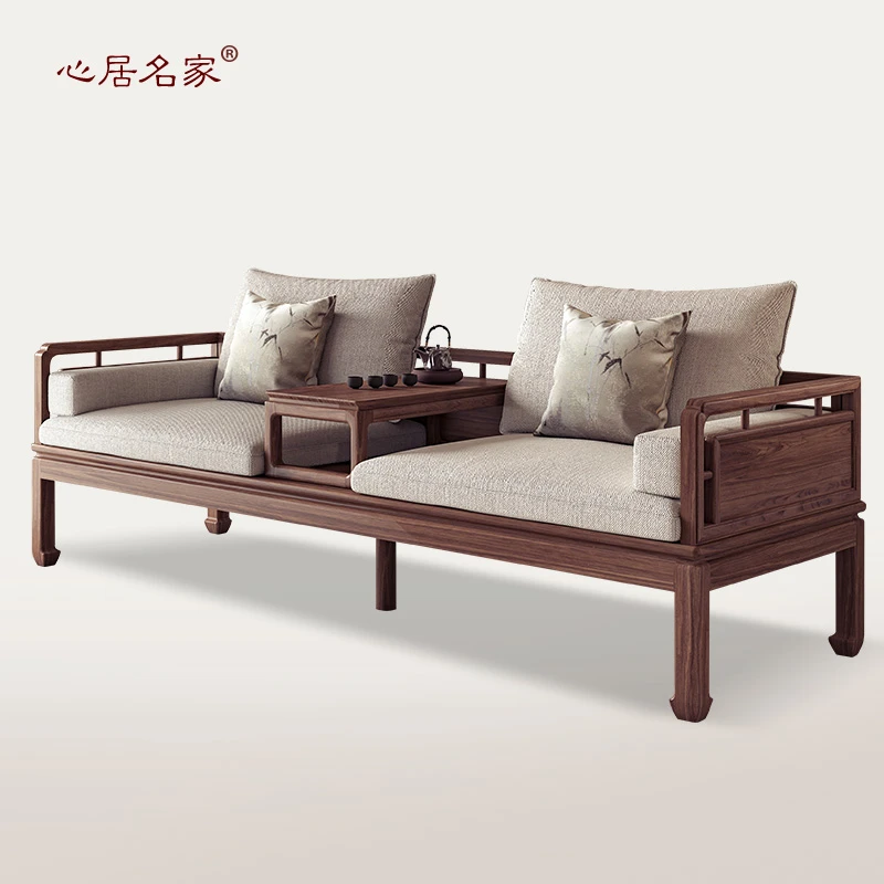 宋式美学家具实木罗汉床沙发进口楠木禅意中式客厅心居名家