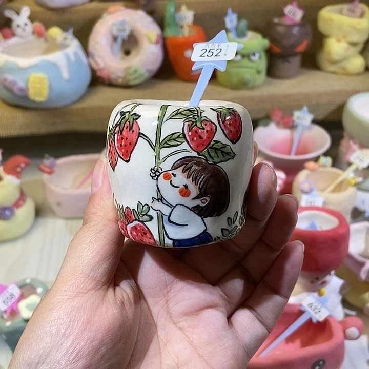 252 手工手绘盆满29包邮