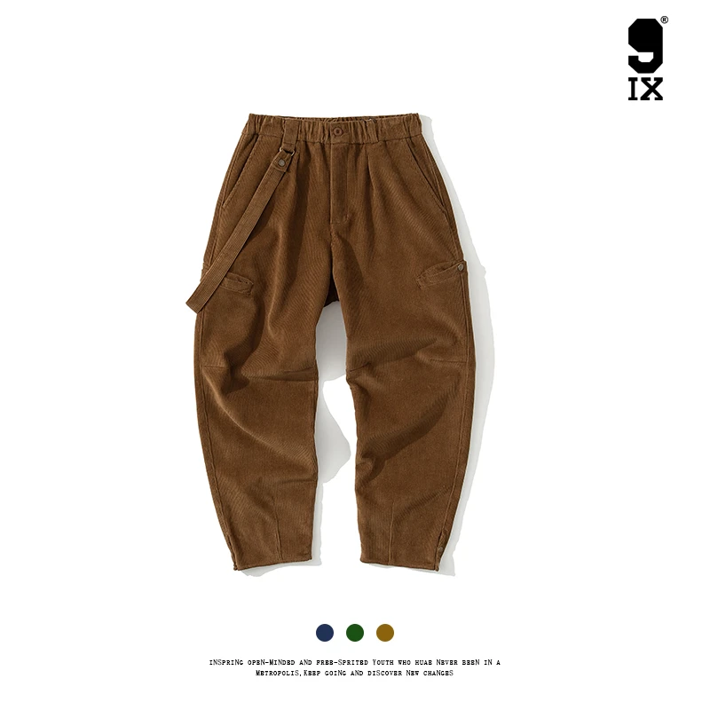 【年末清仓】冬季灯芯绒加绒休闲裤直筒工装裤PB-388