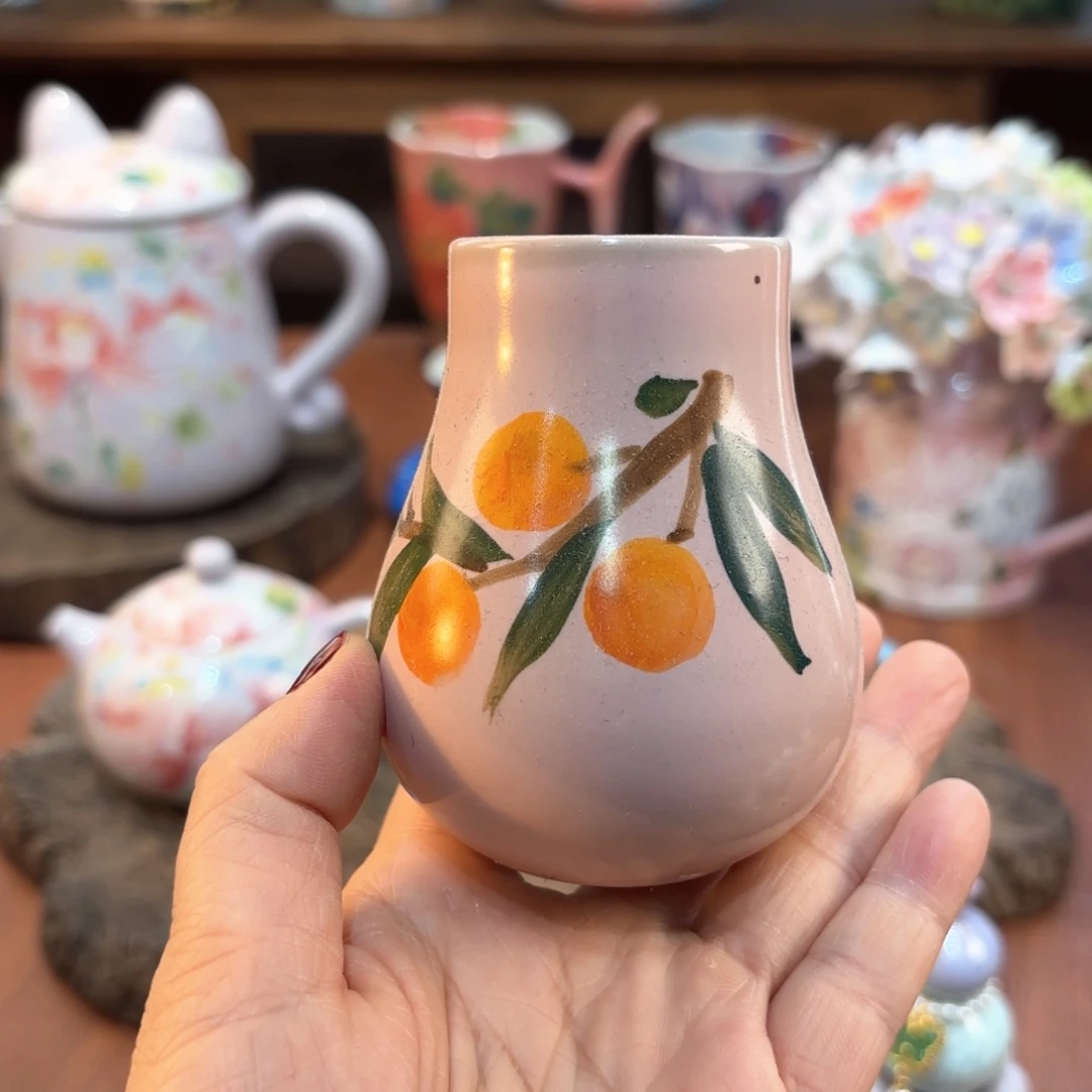 瓷片景德镇手绘高温釉下彩陶瓷茶具