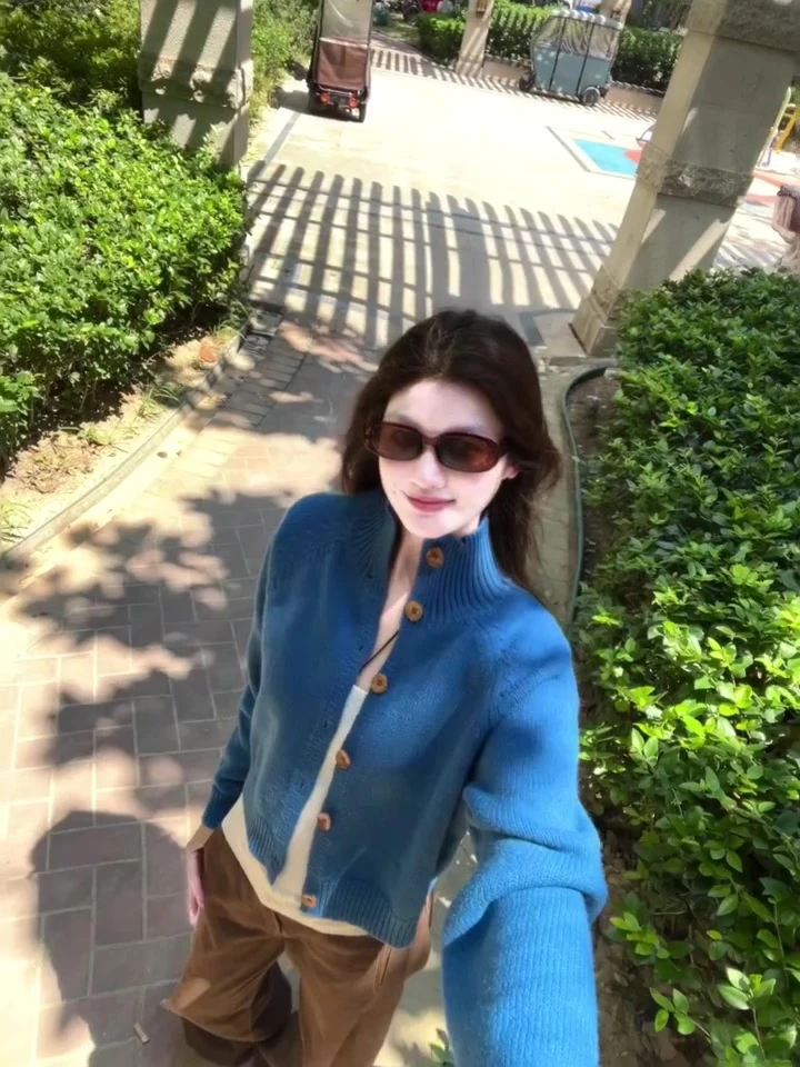 小众炸街高级感女装秋冬季新款开衫针织毛衣长袖高级感气质休闲裤