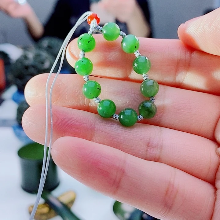 和田玉（碧玉）未镶嵌手机链