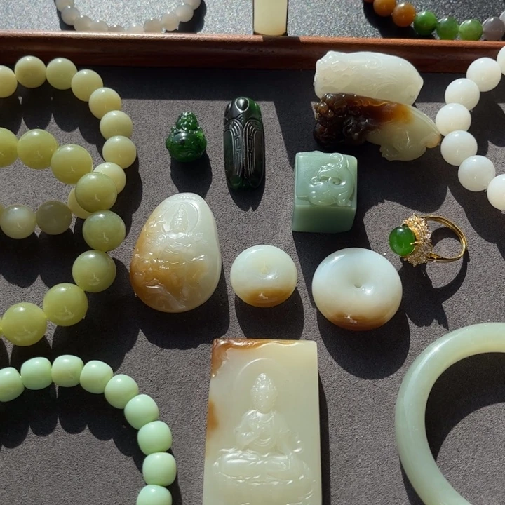 和田玉未镶嵌套链