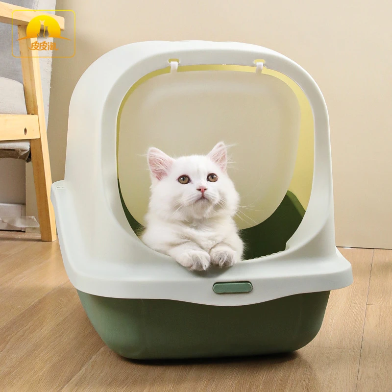 大入口猫砂盆巨型猫厕所超大号全封闭猫沙盆子防外溅巨大猫屎盆