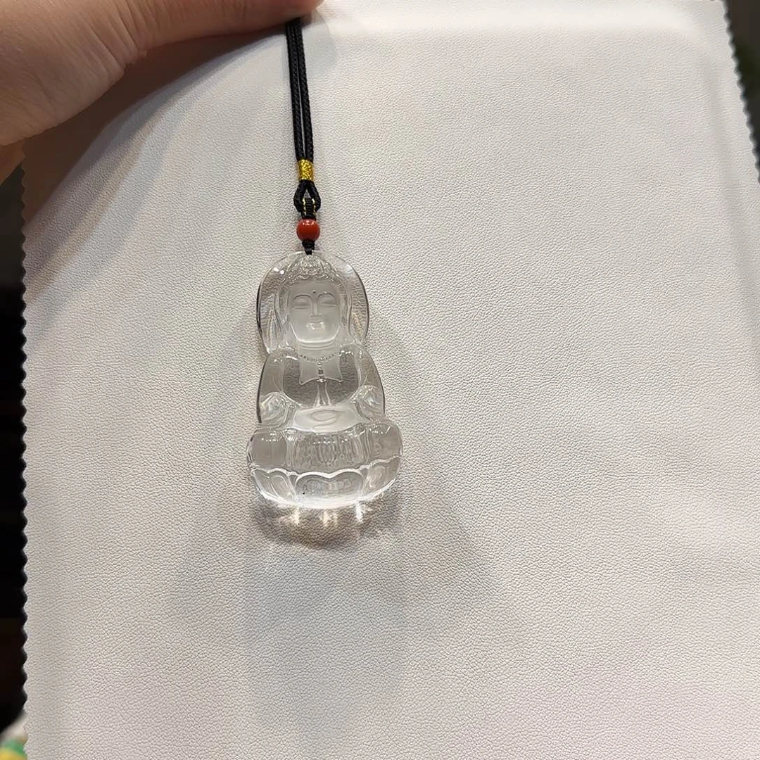 项链水晶未镶嵌白水晶观音项链