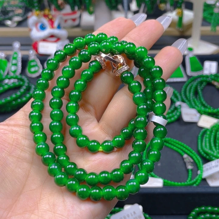 翡翠未镶嵌颈饰项链7