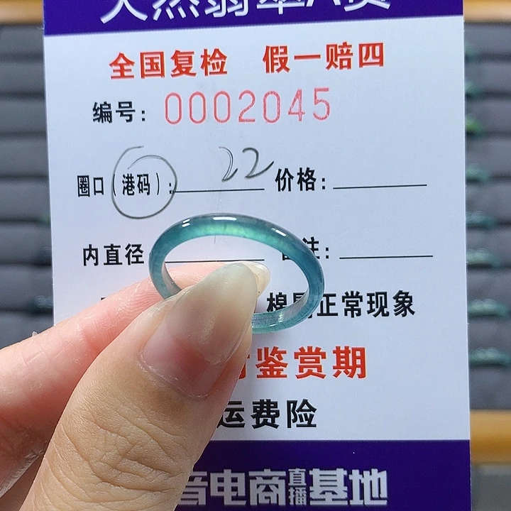 翡翠未镶嵌戒圈2045