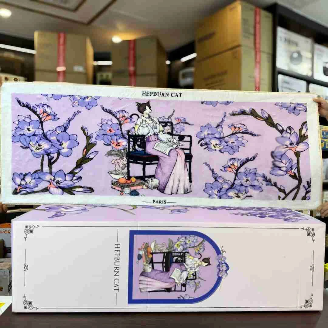 赫本猫法式轻奢卧室床边毯ins客厅茶几垫加厚毛绒地毯【60*160cm】