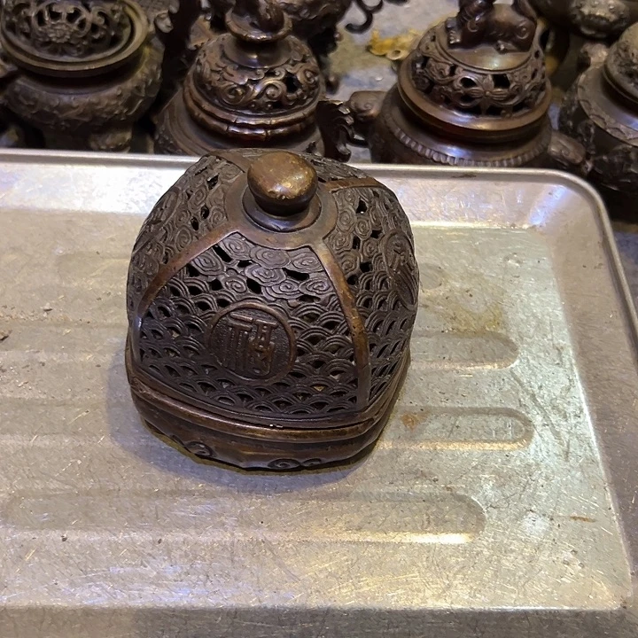 a***柒黄铜摆件，文房工艺品摆件