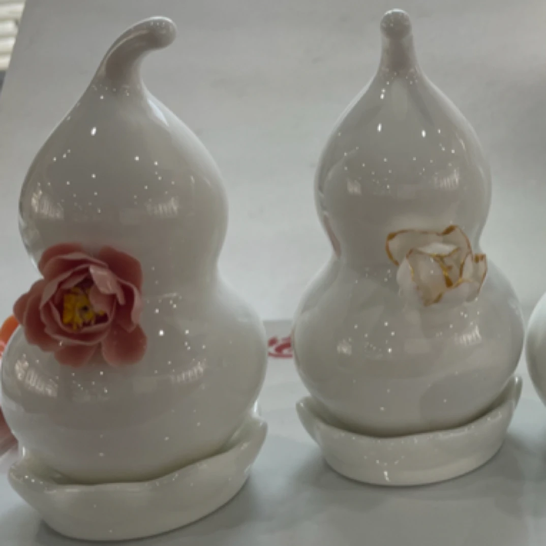 国之韵牡丹瓷葫芦（福禄）牙签餐桌摆件