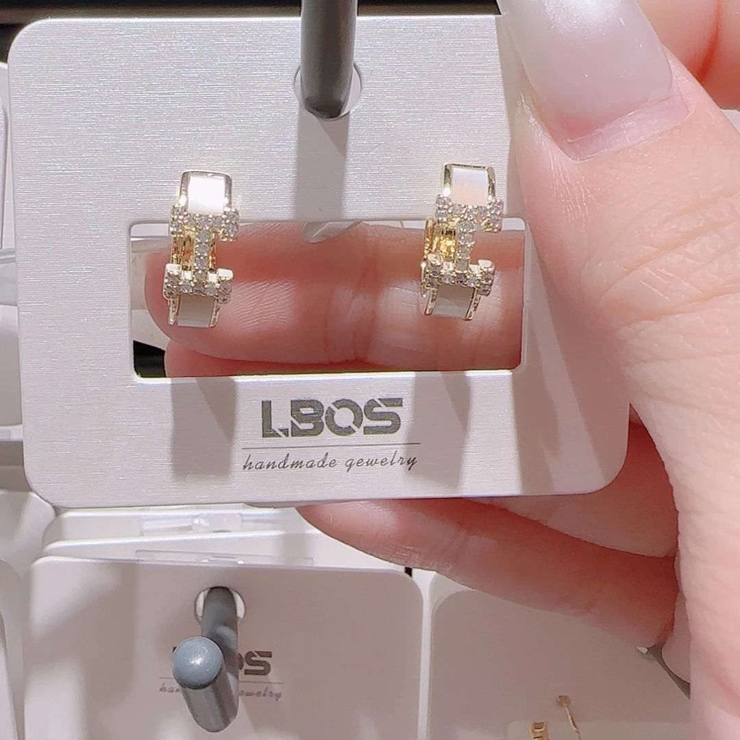 锆石铜合金925银耳环