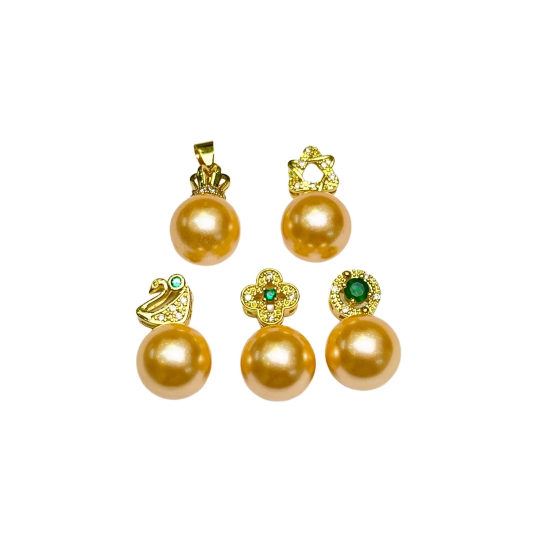 y2046-轻奢设计款香槟金吊坠-赠链-多样性只发一件