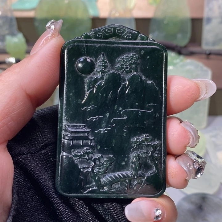 岫玉吊坠未镶嵌吊坠