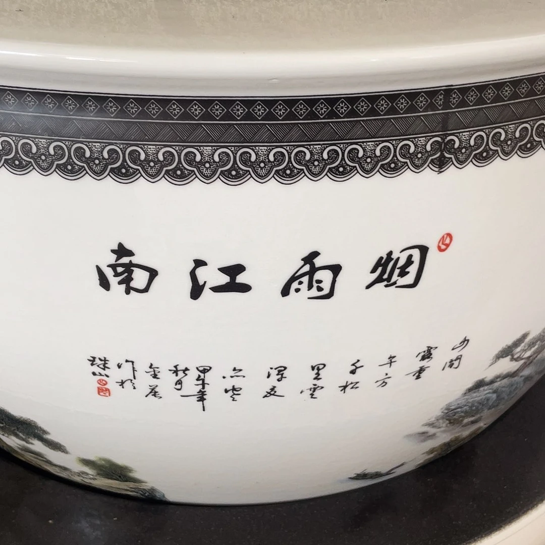 缸52厘米烟雨江南景德镇陶瓷