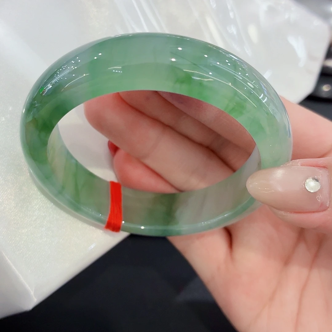 翡翠未镶嵌手镯翡翠55圈口（强推）毕业款