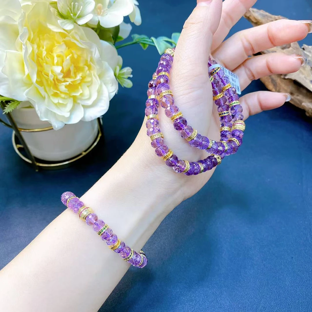 2408112112 XQ 紫水晶切面手串 （多样性发其一）