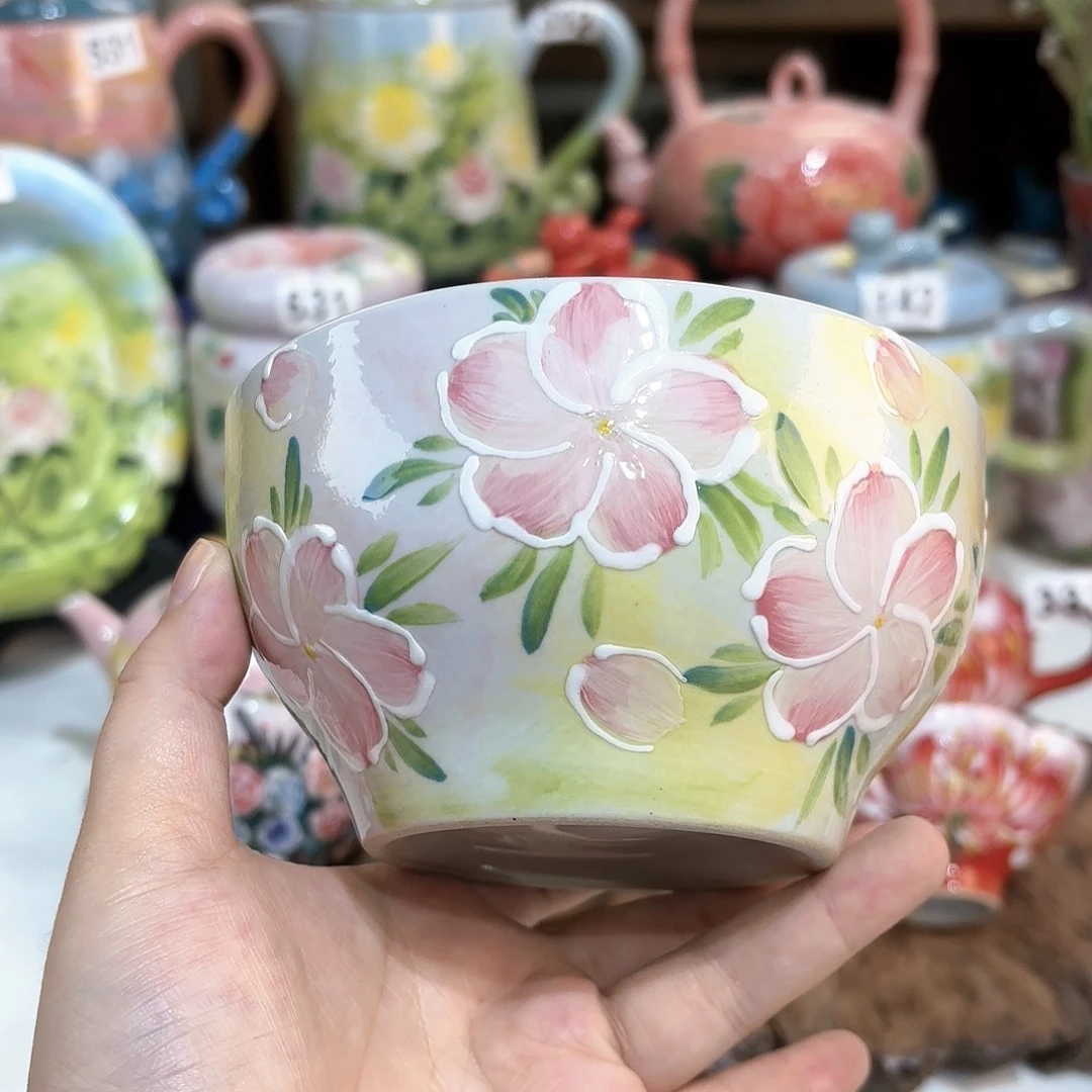 景德镇手绘高温釉下彩陶瓷茶具