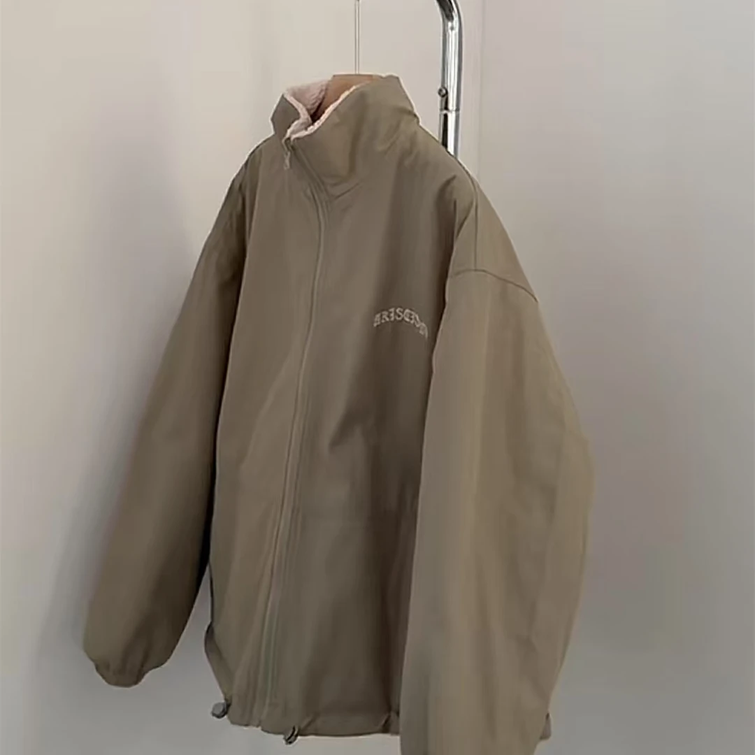 清双面字母外套棉服no.退no.换