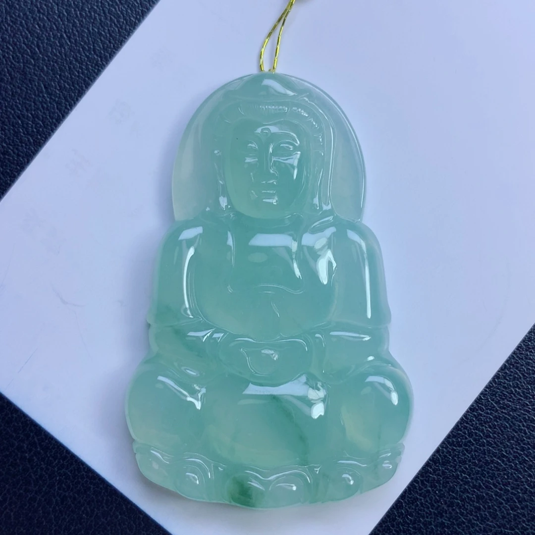 翡翠未镶嵌颈饰观音