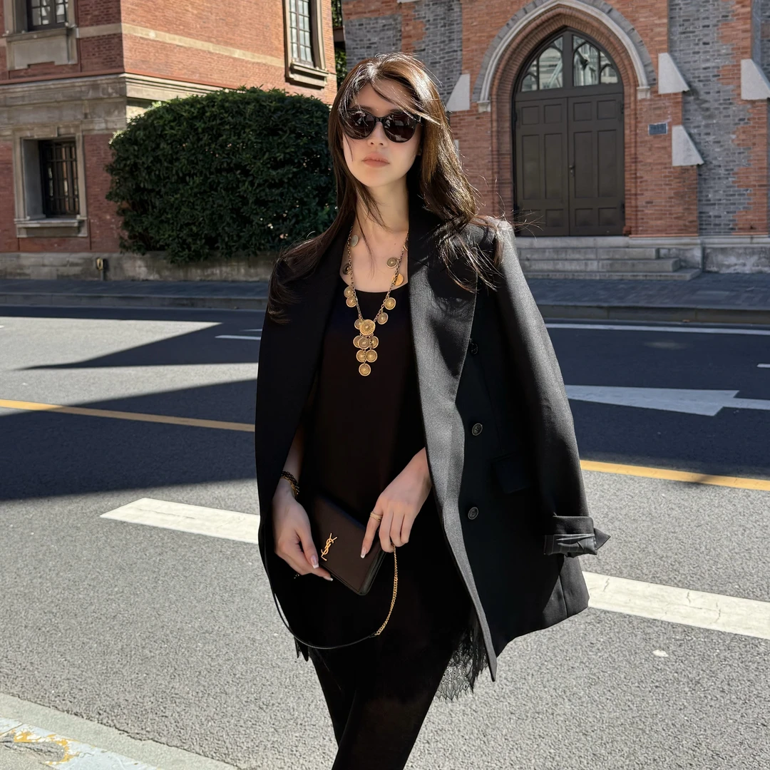 王嬛嬛MsLime25年新款【罗兰复刻】无束缚感高级百搭西装 HD2C0283