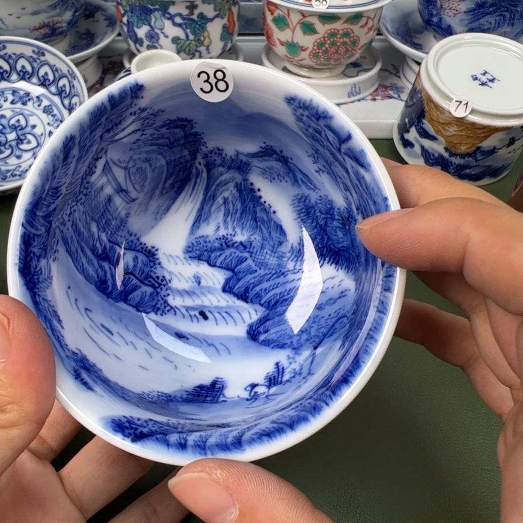 陶瓷景德镇纯手工纯手绘茶具木木38