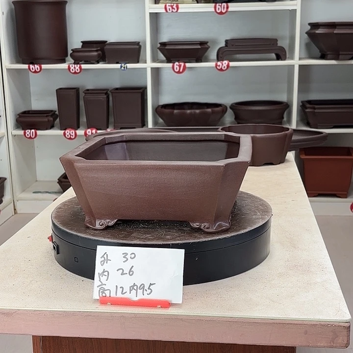 花盆紫砂云脚四方小
