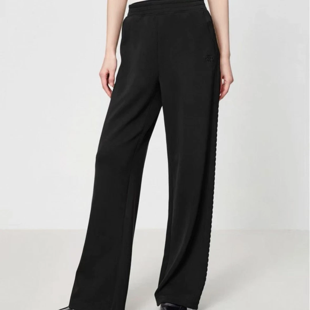 <老尚家046>松紧腰直筒阔腿裤休闲裤时尚舒适女裤