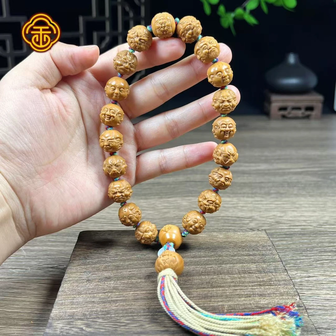 猴头核桃  1.4四面罗汉坠观音流苏款 文玩手持HTML-0378A3