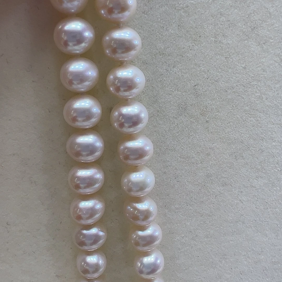 淡水珍珠银S925镶嵌颈饰➕9-10高品极光炫彩