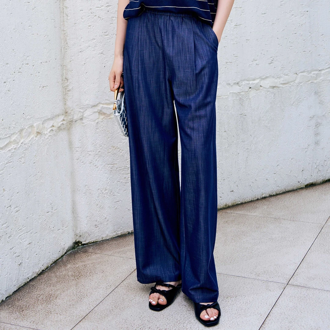 俪妍【LIVELY·YAN】25夏季新款牛仔裤18012高腰直筒时尚