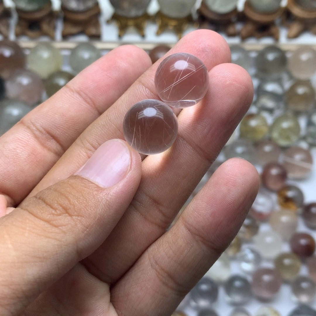 S***e水晶珠宝半成品未镶嵌发晶球