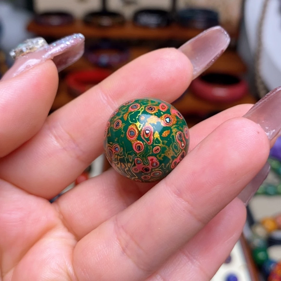 大漆珠20mm螺钿精品单珠