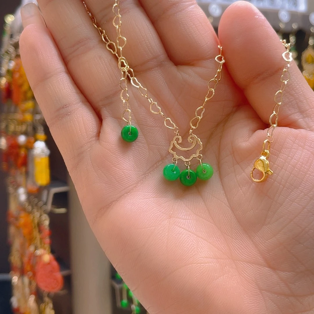 翡翠合金耳饰翡翠