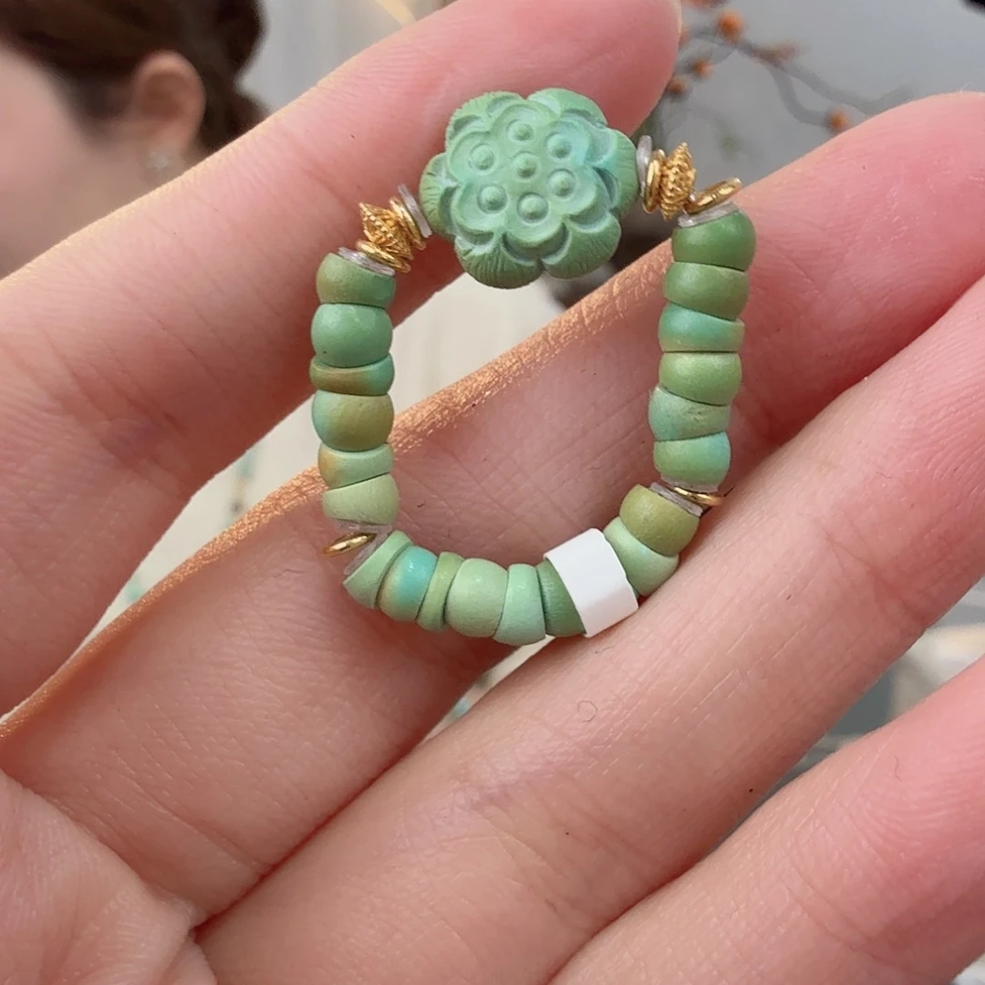 绿松石18K金镶嵌珠宝奇石