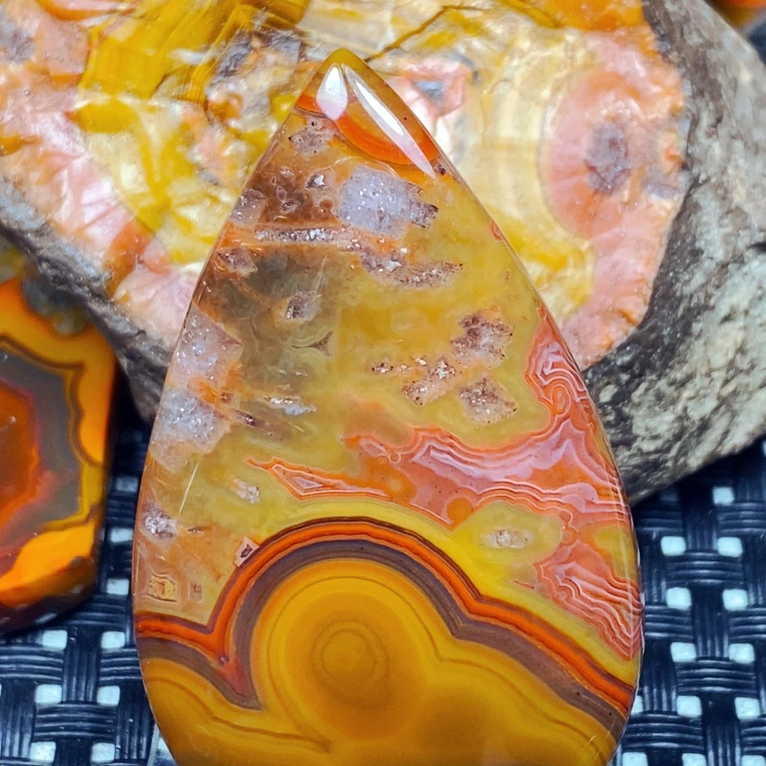 未镶嵌吊坠(不含链)玛瑙/玉髓老*