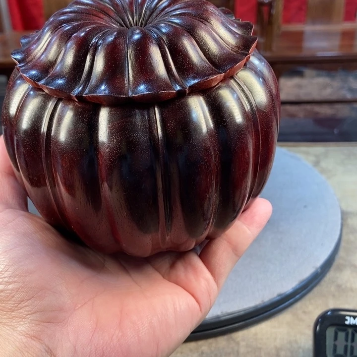 好***明木小叶紫檀茶叶罐一个