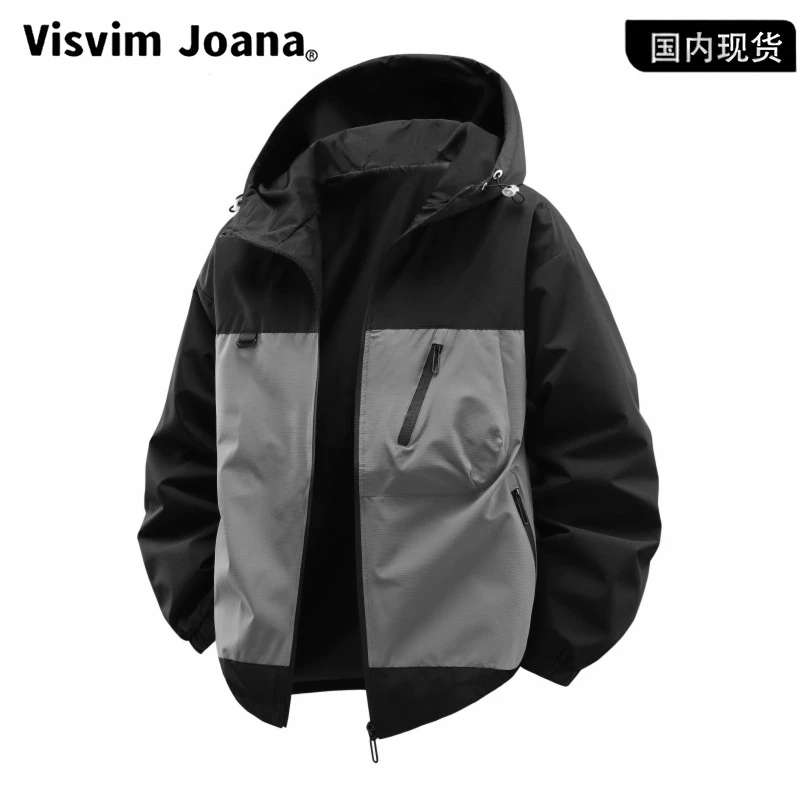 【品牌现货撤柜】春秋季户外连帽冲锋夹克外套时尚潮流夹克舒适宽松